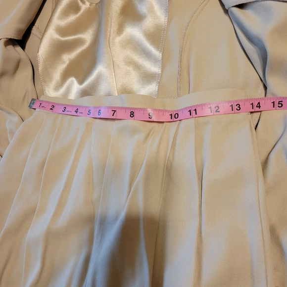 R.J. & CO vintage women's Tan satin trim pants suit 3 piece set size 8 - Picture 7 of 16